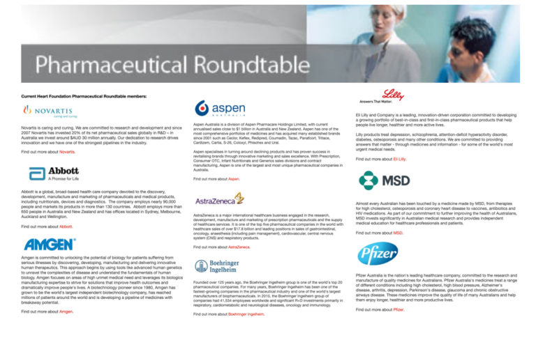 Pharmaceutical Roundtable