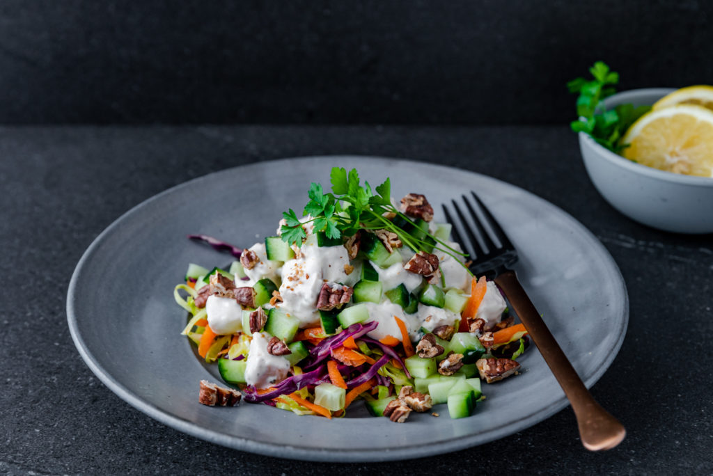 Chicken, Cabbage & Pecan Salad