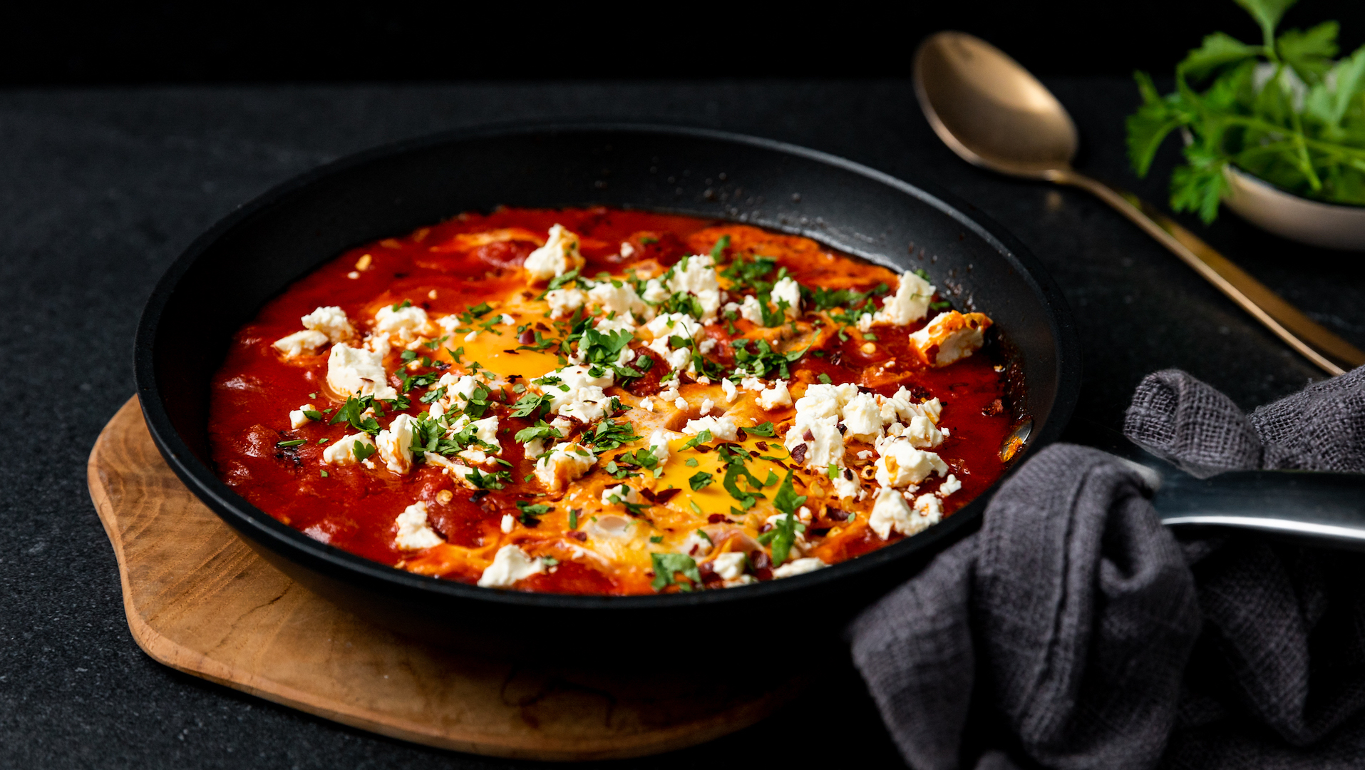 CrossFit Poached Eggs in Spicy Tomato Sauce