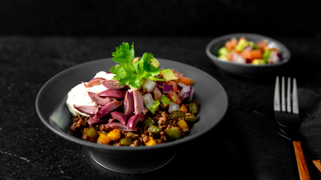 Spiced Beef With Avocado & Salsa