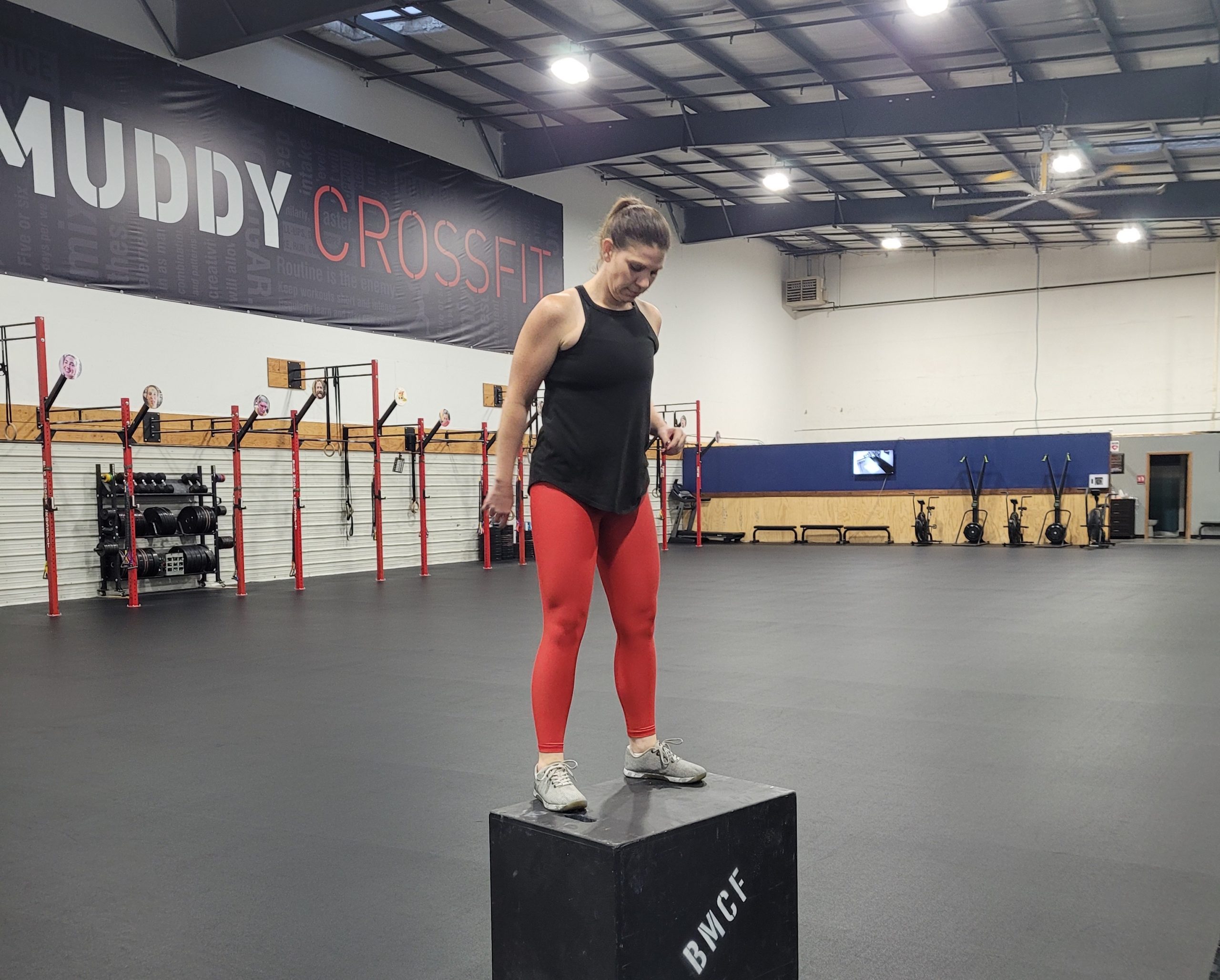 Kayla Passaro completes a box jump