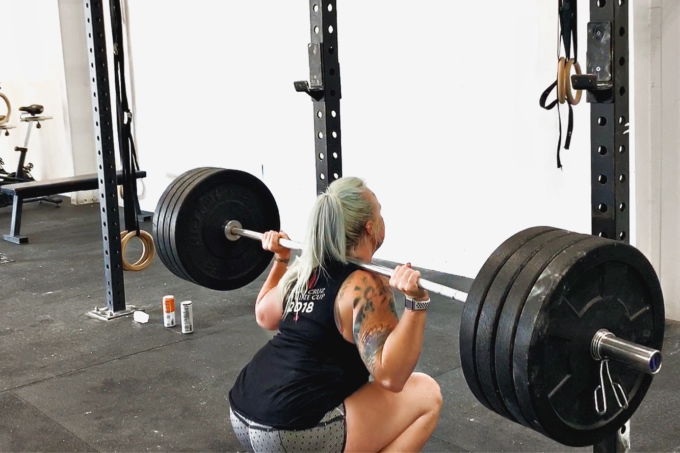 Angie Manson back-squats