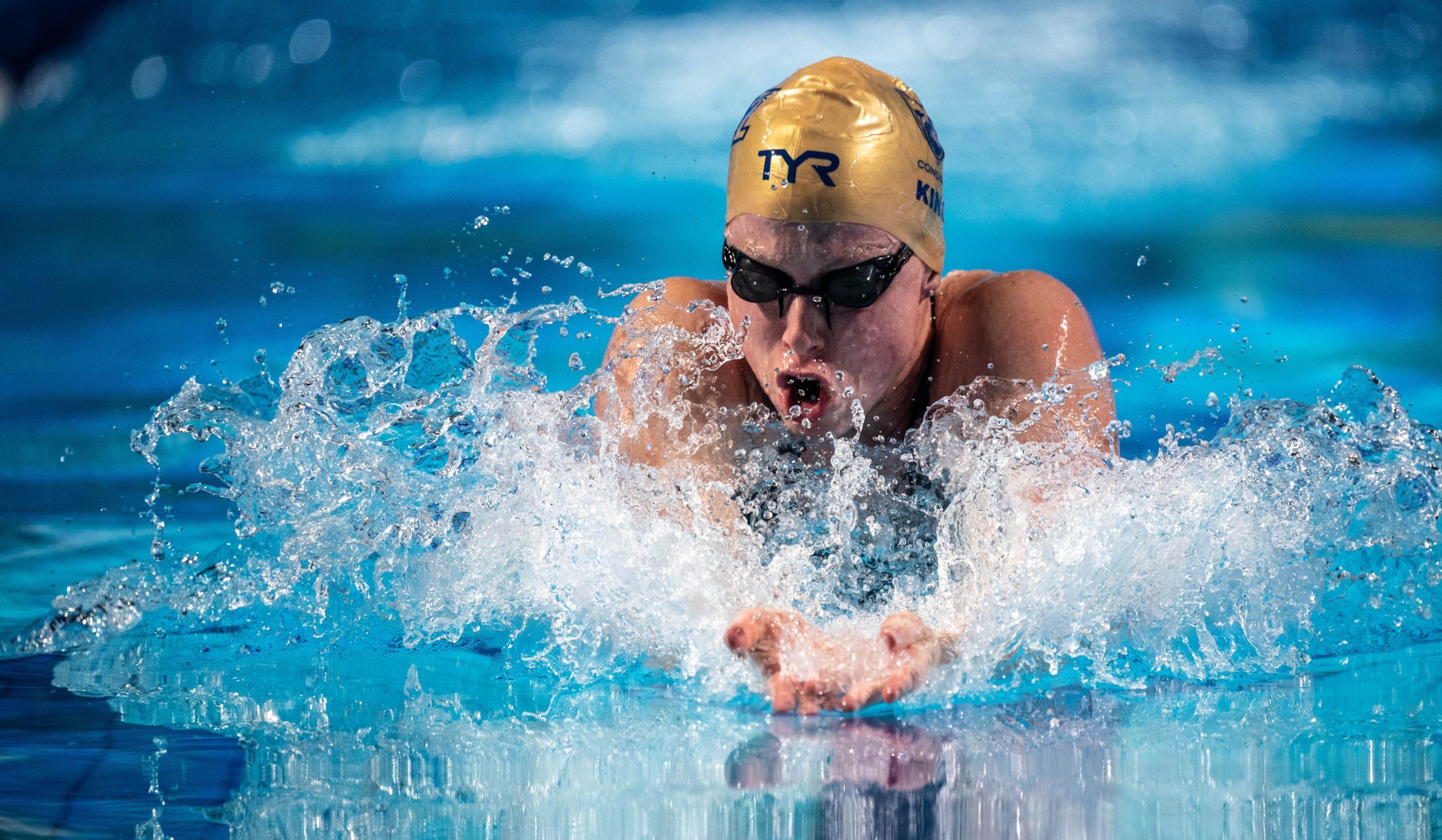 Olympic medalist Lilly King swims at the Tokyo Olympics.