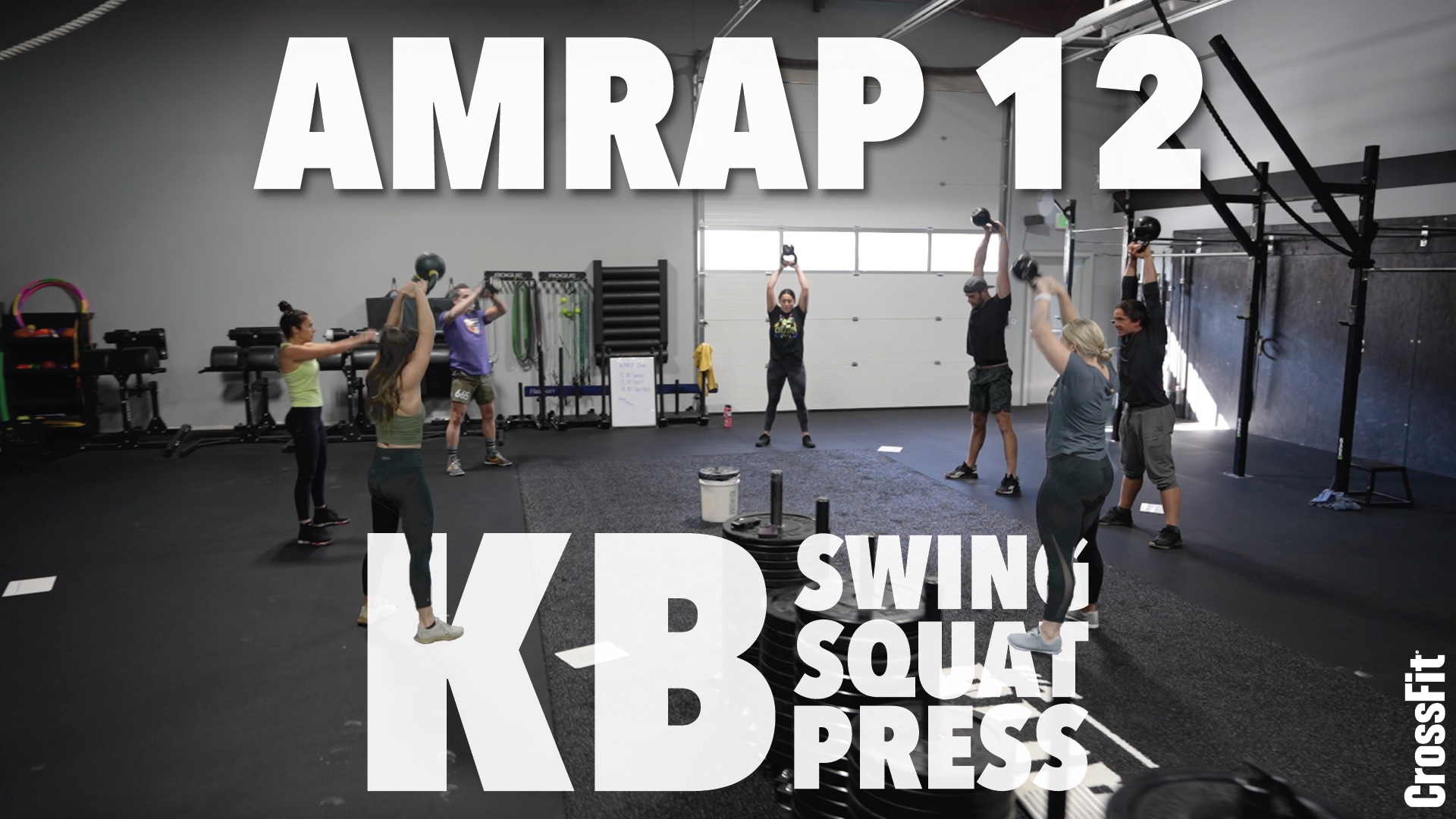 CrossFit WOD Demo Kettlebell Swing, Squat, Push Press