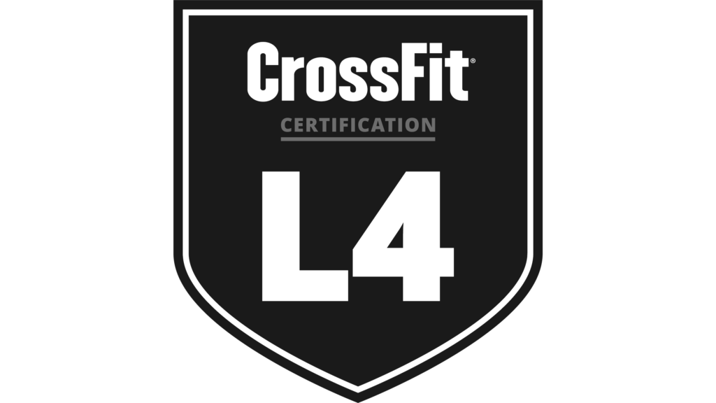 CrossFit White with Black logo patch 4 x 1 1/2