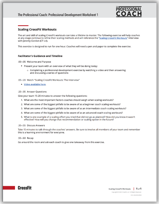 TPC scaling worksheet