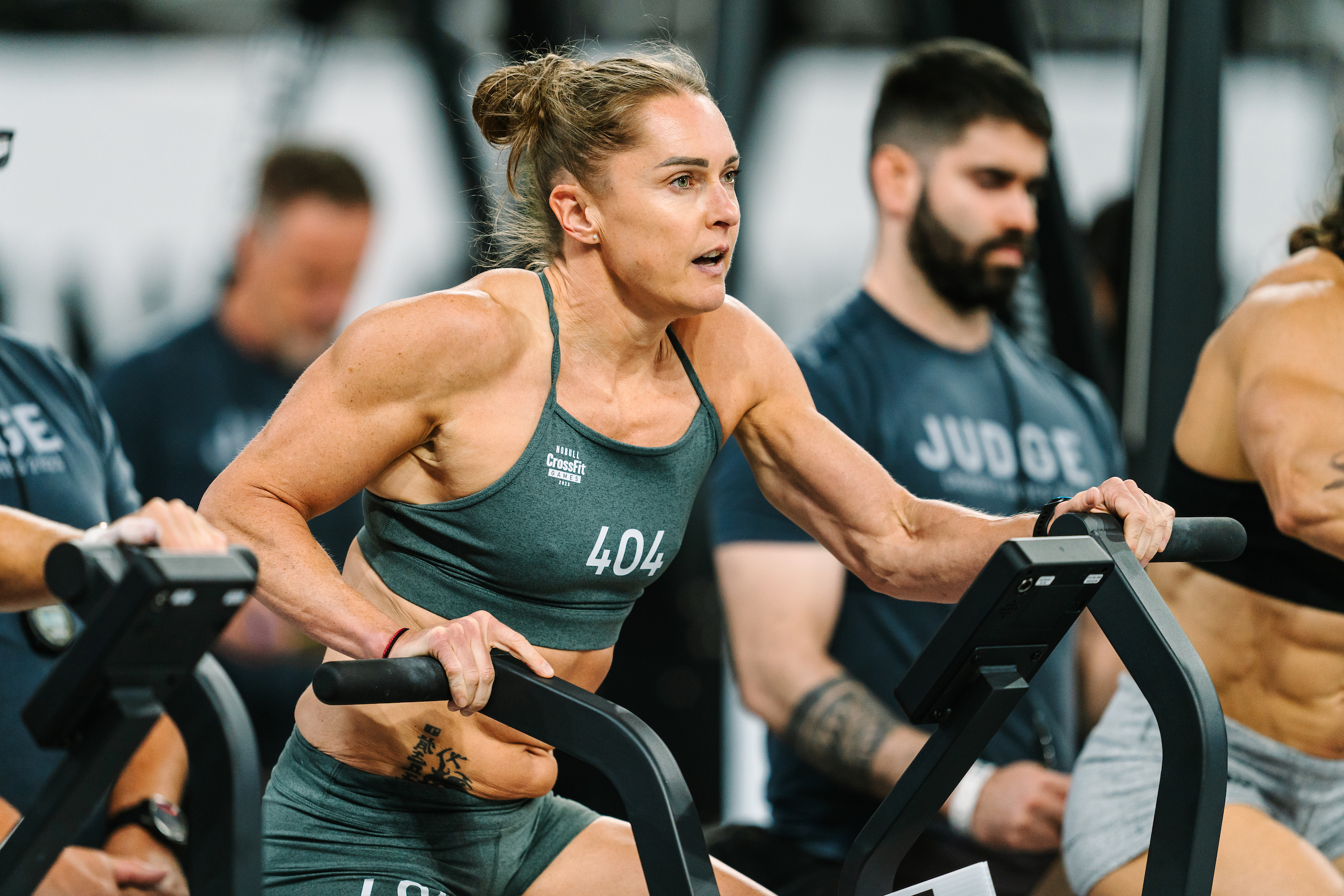 Same Briggs on Echo Bike at the 2023 NOBULL CrossFit Games