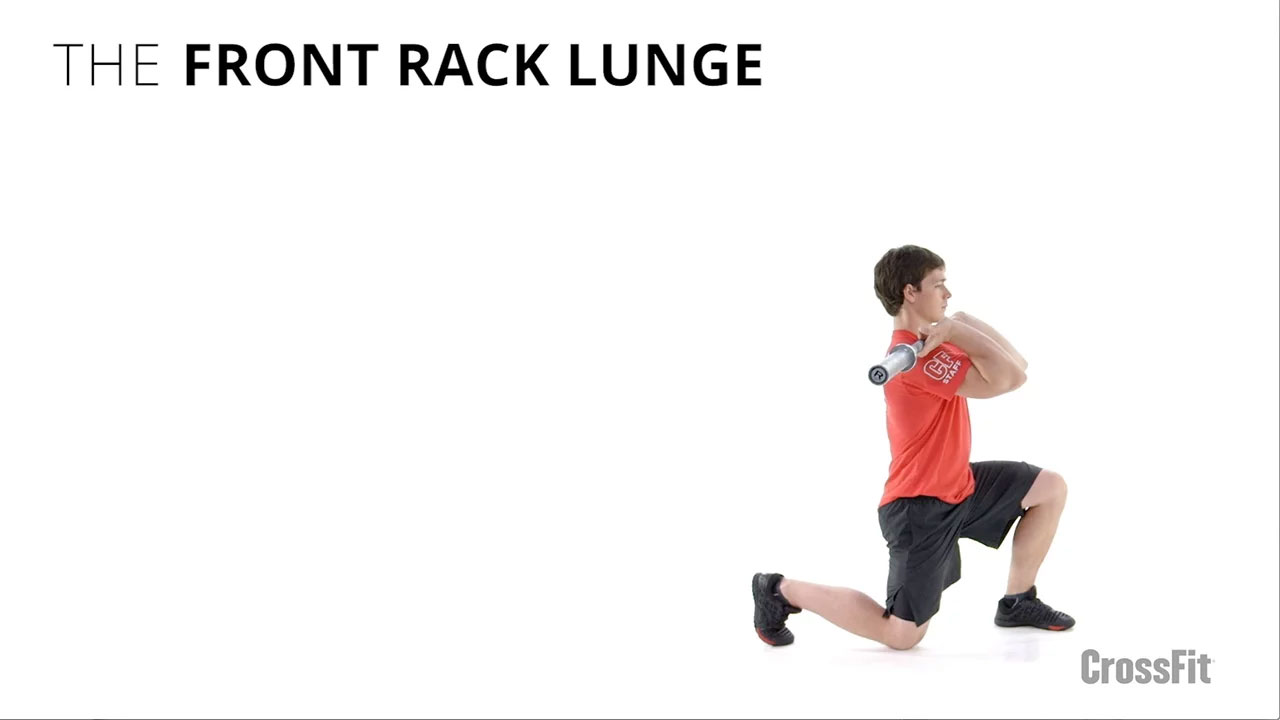 CrossFit Barbell Front Rack Lunge