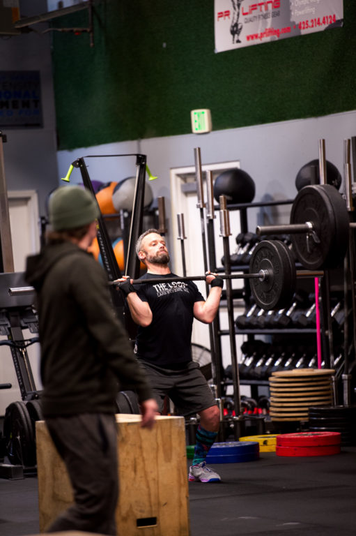 Mountain Loop CrossFit athlete with barbell