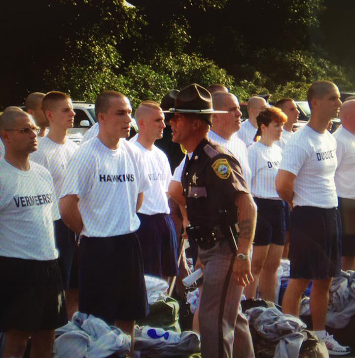 Hawkins at the NH Police Academy in 2004