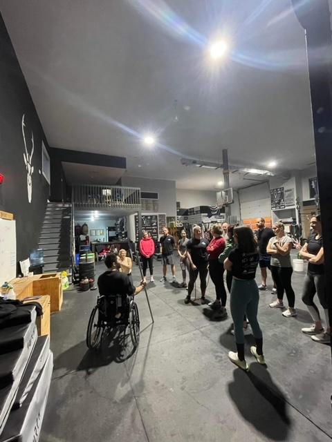 Sam Constantin coaching at CrossFit Caribou