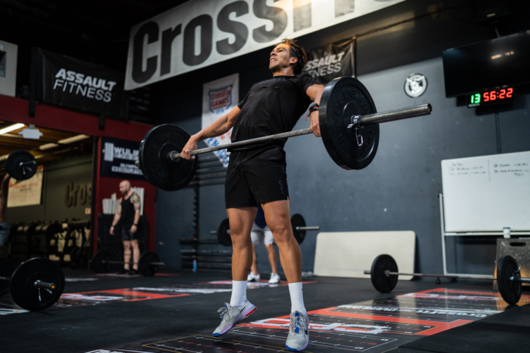 image of a CrossFit athlete doing a power snatch