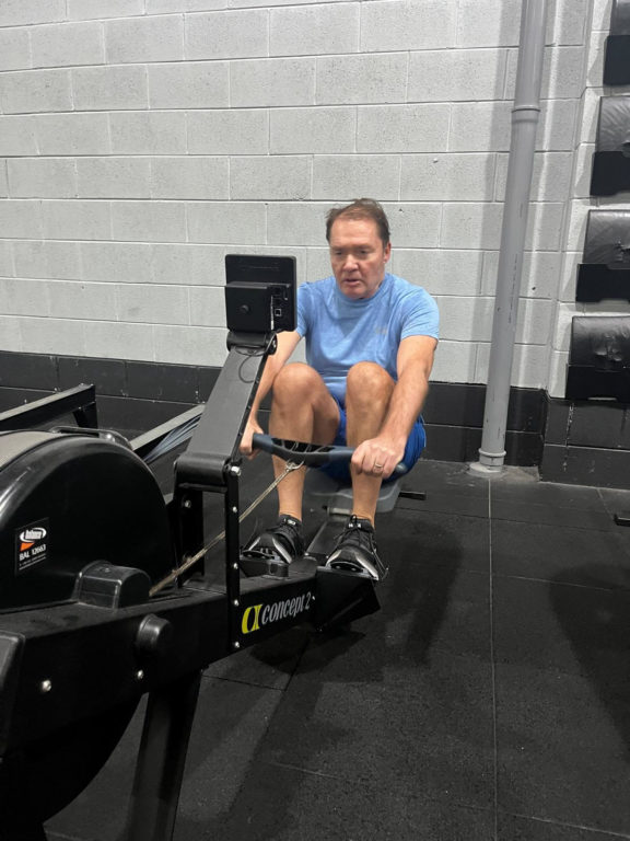 Ian Haldane rowing