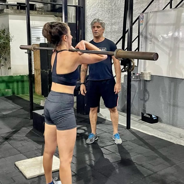 image of athlete doing a front squat