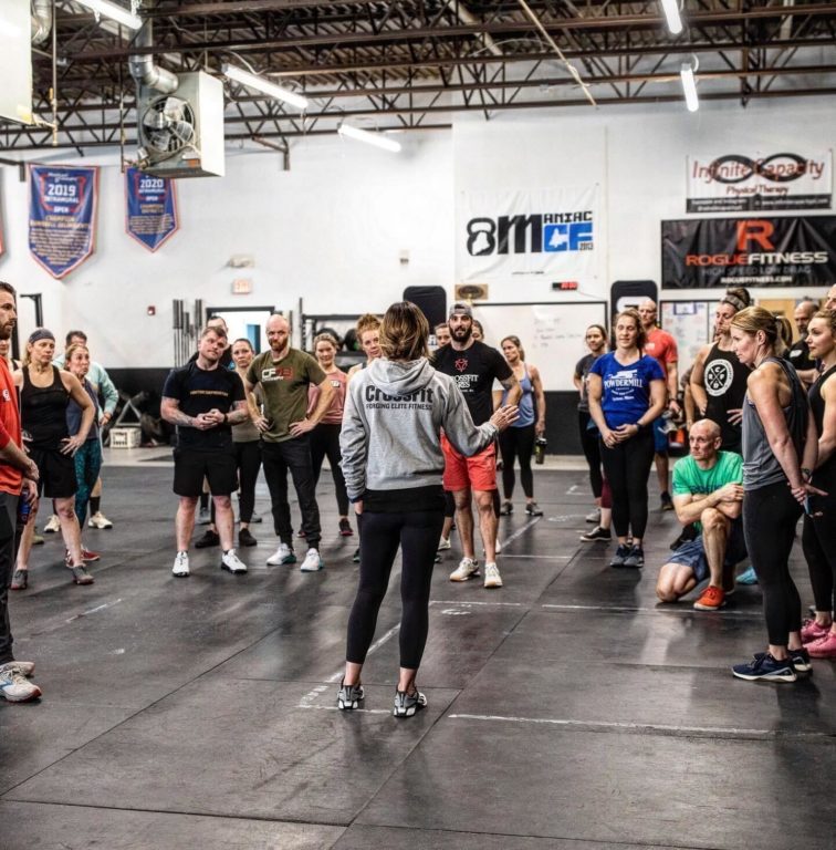 Denise Thomas coaching large class