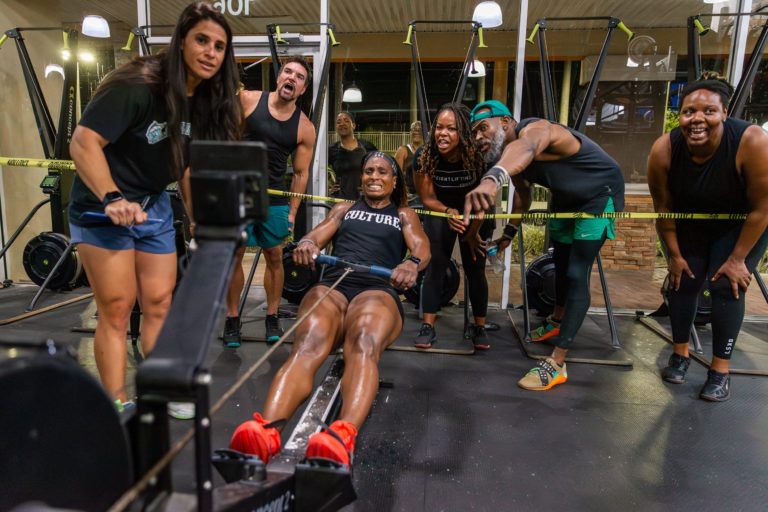 CrossFit Open - woman rowing