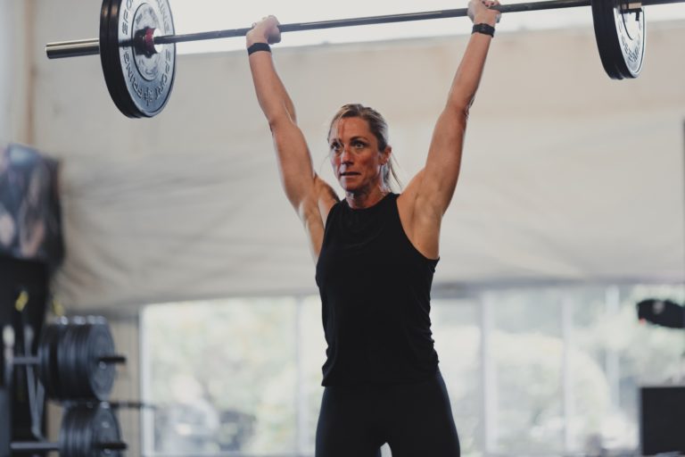 Image of a CrossFit athlete doing a push press
