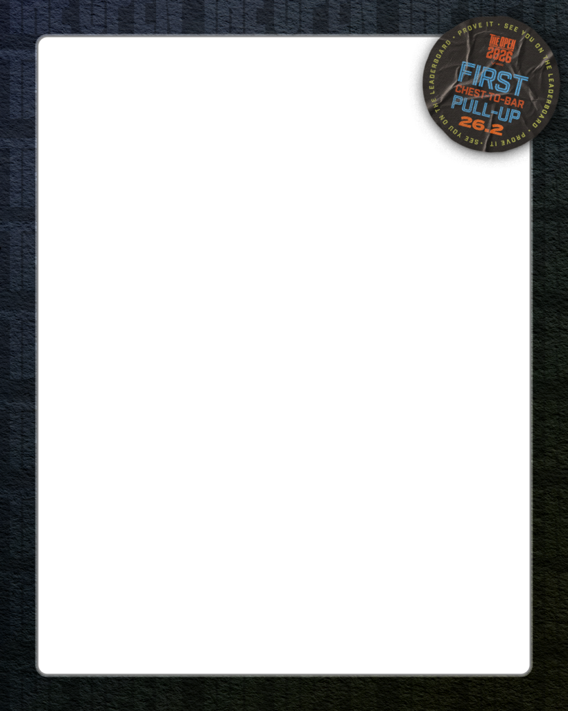 First Chest-to-Bar Pull-up Frame