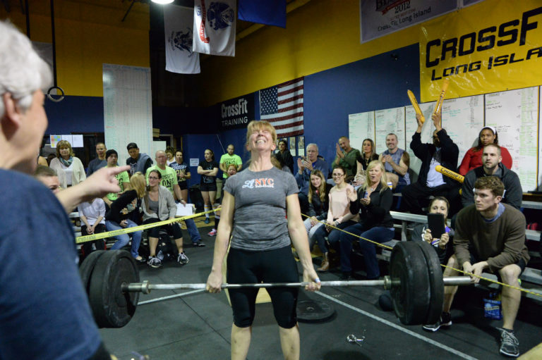 Athlete doing a deadlift during the Open