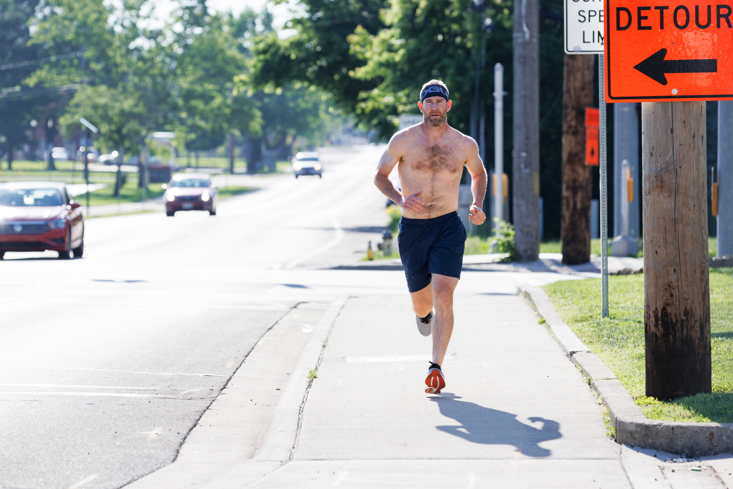 Athlete running at CrossFit Grandview