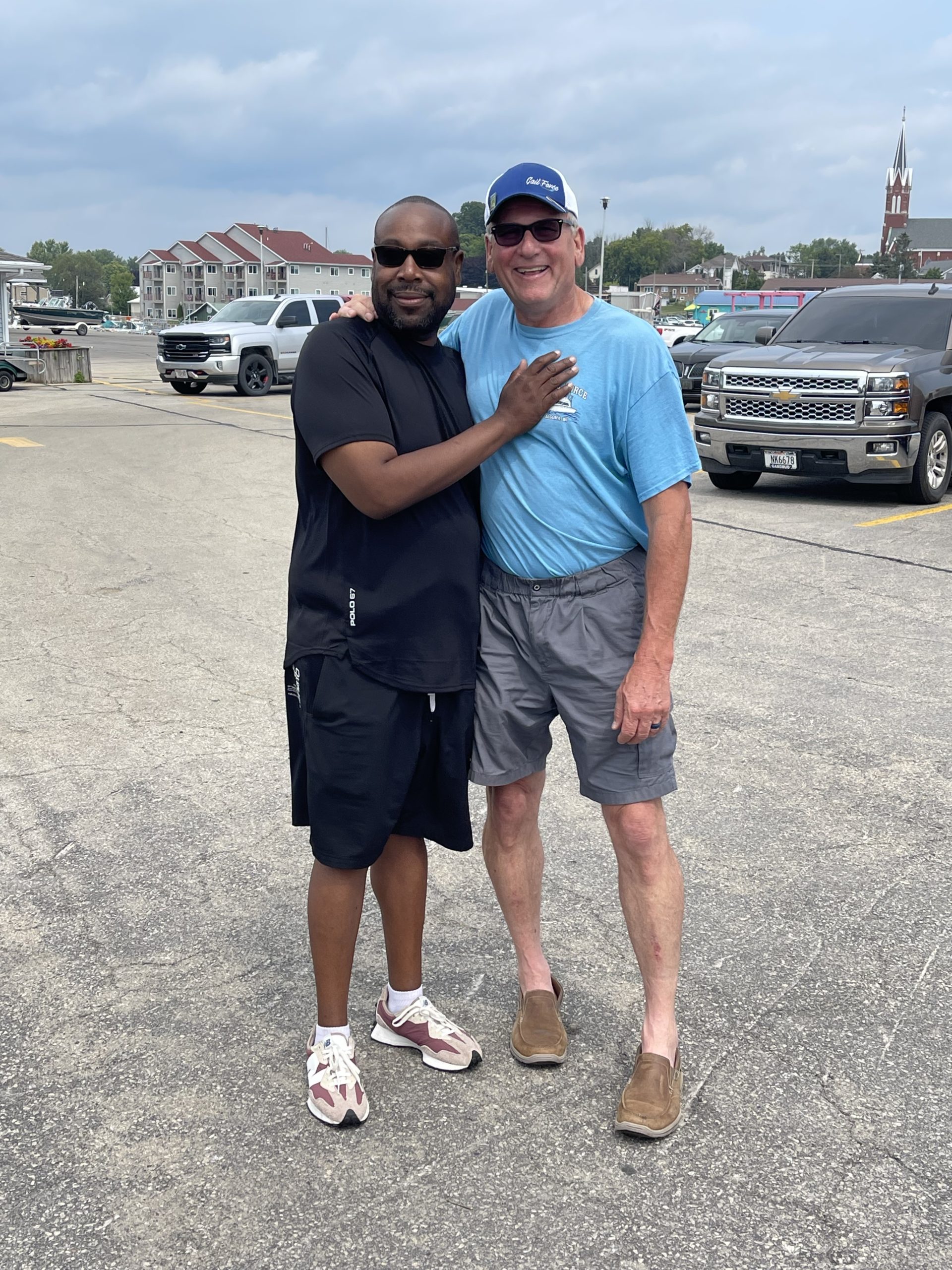 Dave Rueckl with the man he gave his kidney to, Hasan. 