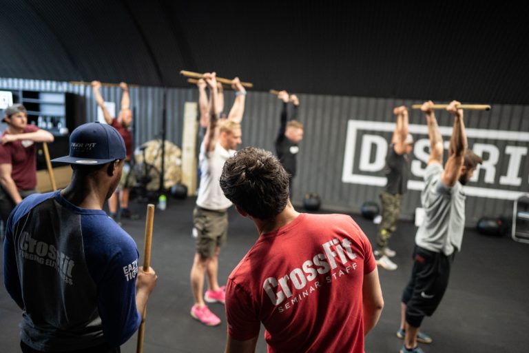 Image of CrossFit coach teaching a class